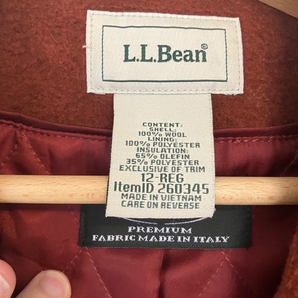 LL Bean Wool Peacoat with Thinsulate Lining - Picture 4 of 5